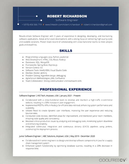 CV ATS-Friendly Đơn Giản
